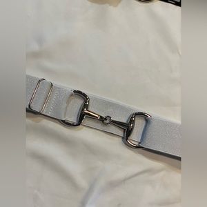Sparkle white Childrens Equestrian horse Snaffle Bit Belt Elastic One Size …